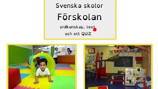 Svenska skolor  förskolan Lyssna lär dig ord och testa dig själv på ett QUIZ😃 [upl. by Trici]