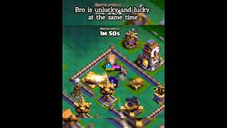 Bro is Lucky and Unlucky  clash of clans clashofclans shorts coc supercell [upl. by Nyluqcaj]