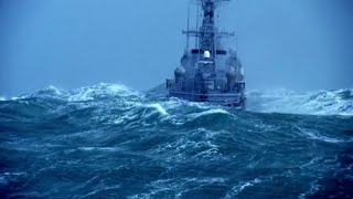 Warship  Heavy Sea Big Waves Storm Official Video [upl. by Yenffit]