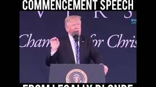 Trump plagiarized his commencement speech FROM LEGALLY BLONDE [upl. by Yhtomit]