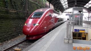 Züge in Aachen Hauptbahnhof  Thalys amp BR120 mit Regionalzug [upl. by Tiersten369]