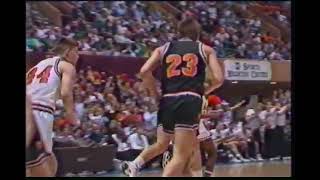 1991 Iowa State Basketball Tournament Highlights  Hoiberg amp Bergan [upl. by Oremar]