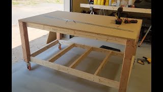 DIY Mobile Work Table  Workbench [upl. by Sinegold715]