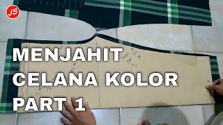 Tutorial Pola Celana Kolor Sederhana  Cara Membuat Celana Kolor Part 1 [upl. by Farver]