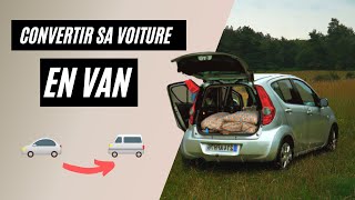 CONVERSION VOITURE EN MINIVAN pour y dormir facilement et pas chère CARLIFE [upl. by Enelaehs]