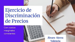 EJERCICIO DE DISCRIMINACION DE PRECIOS [upl. by Udall568]