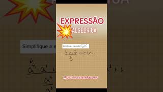 EXPRESSÃO ALGÉBRICA 💥matematicabasica algebra vestibular enem concurso [upl. by Dorene]