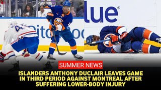 Anthony Duclair exits with apparent leg injury in Islanders scare [upl. by Niad]