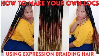 Easy and Affordable Faux Locs Tutorial  DIY Faux Locs With Braiding Hair [upl. by Cirle]