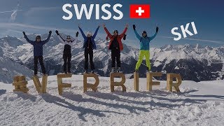 Amazing Swiss Alps Verbier Village ski and snowboard video clip [upl. by Enilesoj]