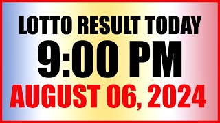 Lotto Result Today 9pm Draw August 6 2024 Swertres Ez2 Pcso [upl. by Mab]