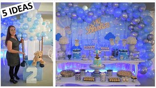 5 IDEAS BAUTIZO O BABY SHOWER NIÑO OSO Y GLOBO AEROSTATICO MANUALIDADES [upl. by Lillie]