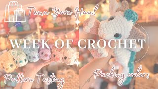 Week of crochet ✨ Pack orders with me🫶🏻 Temu for crocheters 🫢Anime plushies [upl. by Princess33]