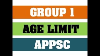 APPSC GROUP 1  AGE LIMIT [upl. by Eillod290]