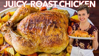 Juicy ROAST CHICKEN RECIPE  How To Cook a Whole Chicken [upl. by Torrlow]