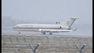 Boeing 727282 AdvRE Super 27 Burkina Faso Government XTBFA arrival at Munich Airport SIKO 2018 [upl. by Ainotal816]