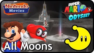 Super Mario Odyssey  Moon Kingdom  All Moons in order with timestamps [upl. by Aihselat]