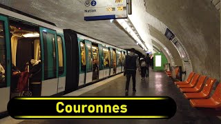 Metro Station Couronnes  Paris 🇫🇷  Walkthrough 🚶 [upl. by Enihpad]