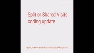 Split or Shared Service coding update for Medical coders [upl. by Arayt]