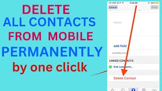 how to delete all contacts permanently from android  delete google contacts [upl. by Nekcarb]