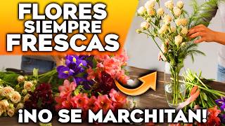 ¡FLORES FRESCAS por MÁS TIEMPO 🌹 5 Tips Fáciles que No Sabías para FLORES y PLANTAS [upl. by Gladdy]