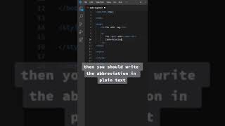 How to use the abbr tag in HTML [upl. by Idnek]