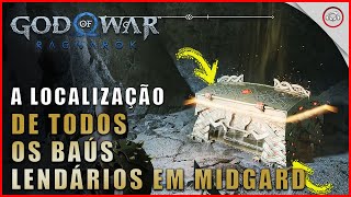 God of war Ragnarok A localização de todos os baús Lendários em Midgard  Super dica [upl. by Ahset619]