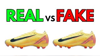 REAL VS FAKE MBAPPE NIKE MERCURIAL VAPOR 16 FOOTBALL BOOT COMPARISON CLEATS [upl. by Norse262]