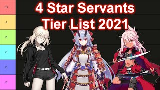 FateGrand Order – 4 Star Servant Tier List 2021 [upl. by Katharina517]