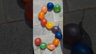 Make quot S quot from water colorful balloon  balloons pop reverse asmr satisfying asmr shorts party [upl. by Seraphim362]