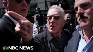 You are gangsters Robert De Niro clashes with Trump supporters in New York [upl. by Yaned]