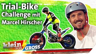 Mit TrialMotorrad auf Balken balancieren Marcel Hirscher vs Fabio 12  Klein gegen Groß [upl. by Den]