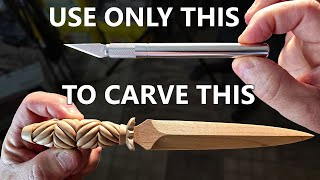 Carve a Beautiful Dagger using Only a Hobby Knife tutorial [upl. by Nnaillij]