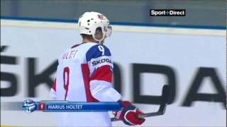 Marius Holtet vs France IIHF WC2011 [upl. by Notrab]