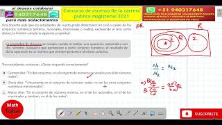 p5 EXAMEN ASCENSO 2021  RESUELTO  MATEMÁTICA CARRERA PUBLICA MAGISTERIAL [upl. by Jadwiga]