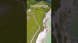 South Foreland Lighthouse and the White Cliffs of Dover England DroneFootage TravelEngland pilot [upl. by Ehpotsirhc]