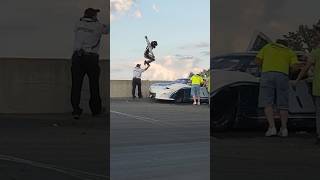 NASCAR driver jumps on racecar nascar [upl. by Peppy87]