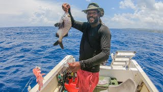 Look What I Caught Today While Line Fishing Giant Black Margate Fish [upl. by Borreri]