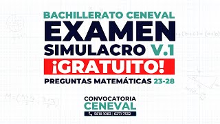 ✅ Examen Simulacro CENEVAL ¡Gratis  Preguntas Matemáticas  PARTE 4 💯 [upl. by Selym610]