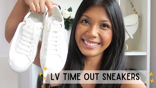 LOUIS VUITTON TIME OUT SNEAKERS  UPDATED REVIEW  2 YEAR WEAR amp TEAR 👟✨ [upl. by Aleunam]