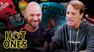 Tony Hawk and Sean Evans Take on the Paqui One Chip Challenge  Hot Ones [upl. by Seluj441]