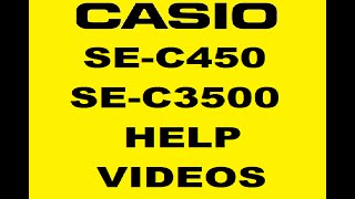 Casio SEC450 amp Casio SEC3500  How to get the menu shift system to work [upl. by Irwinn424]