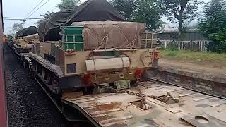 Indian Army spical RORO Train  military spical [upl. by Lajet]