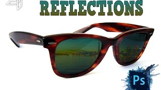 Add Custom Reflection to Sunglasses  Photoshop Tutorials [upl. by Melonie]