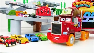 Lets Learn Colors with Tomica Mountain Drive Playset and Toy Cars [upl. by Enaasiali]