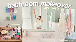 aesthetic bathroom transformation💌extreme organization amp decorating  tour [upl. by Novit]