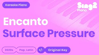 Surface Pressure  Encanto  Jessica Darrow Karaoke Piano [upl. by Skipton]