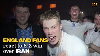 England fans react to 62 win over Iran at World Cup [upl. by Duwe]