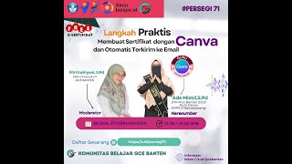 Persegi 71 quotLebih Praktis Membuat Sertifikat dengan Canva dan Otomatis Terkirim Emailquot [upl. by Llednor]