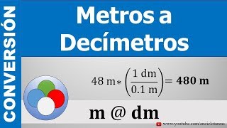 CONVERTIR DE METROS A DECIMETROS  m a dm [upl. by Aicenad]